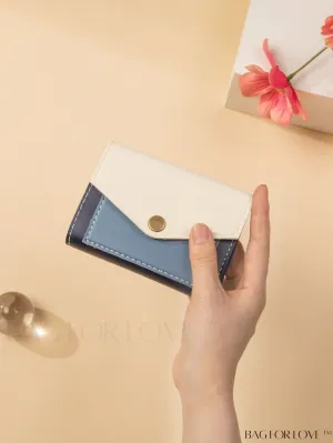 BagForLove - Stylish Color Block Tri-fold Wallet for Women