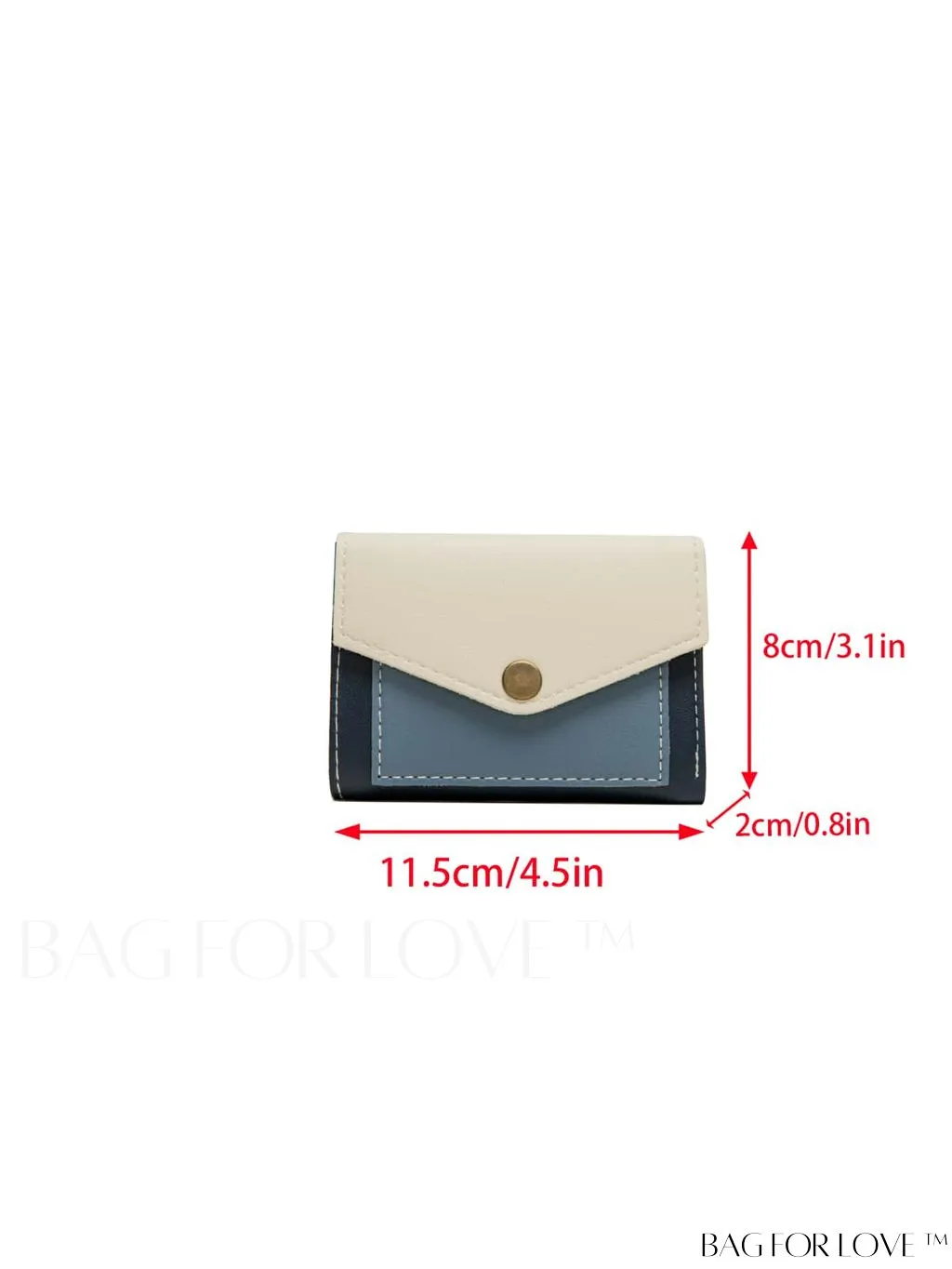 BagForLove - Stylish Color Block Tri-fold Wallet for Women