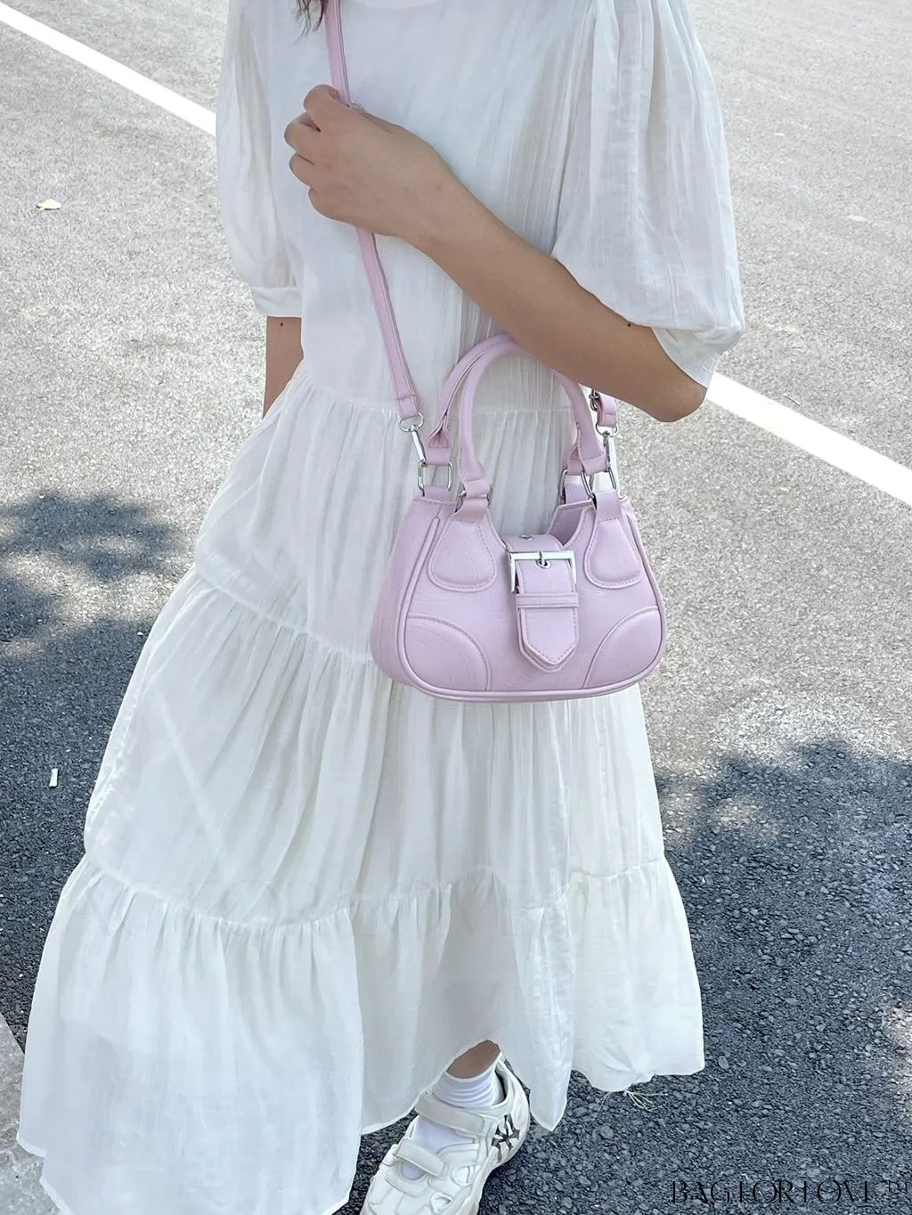 BagForLove - Stylish Handbag with Metallic Decor and Adjustable Shoulder Strap - Latest in Fashion