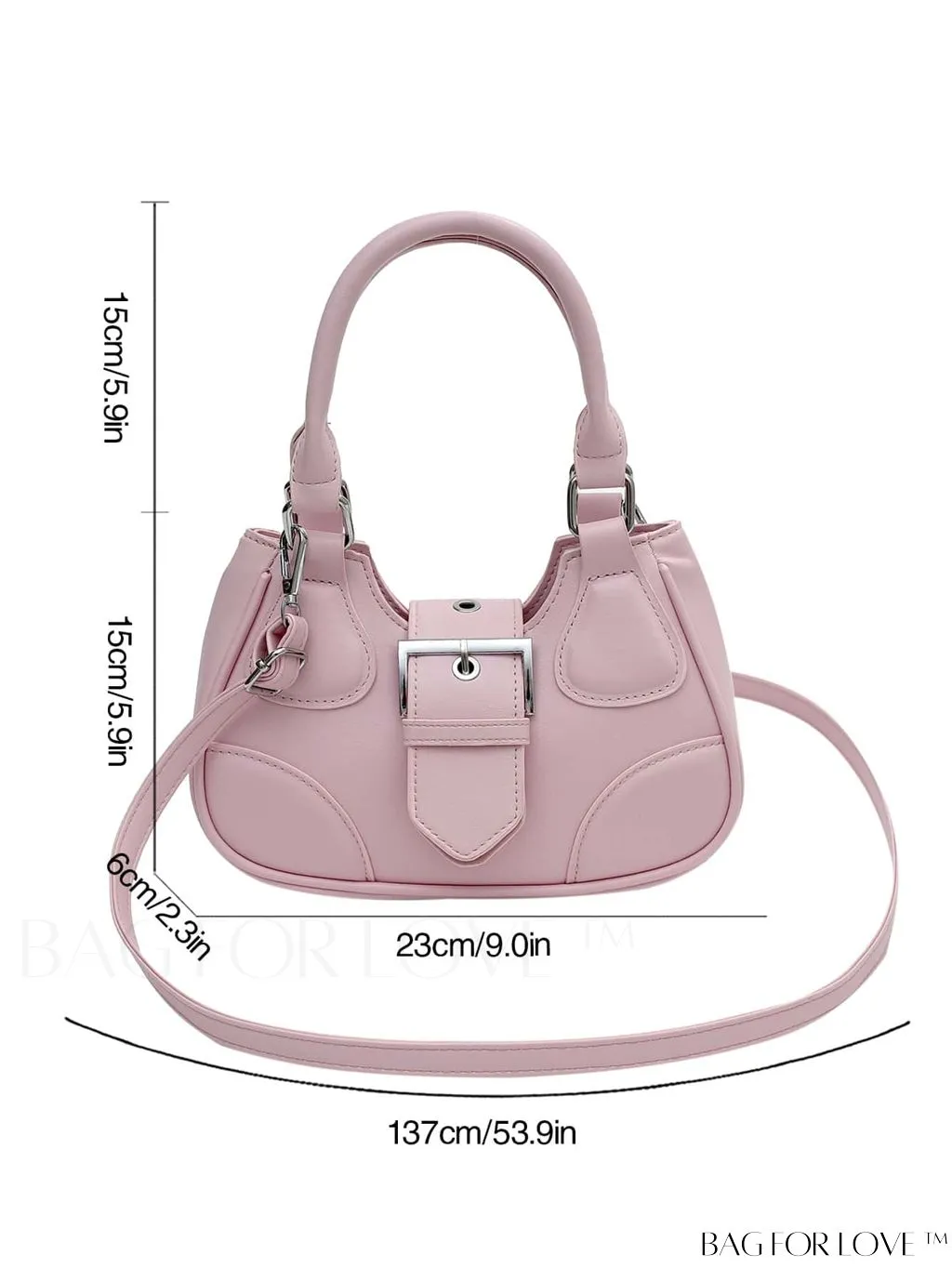 BagForLove - Stylish Handbag with Metallic Decor and Adjustable Shoulder Strap - Latest in Fashion