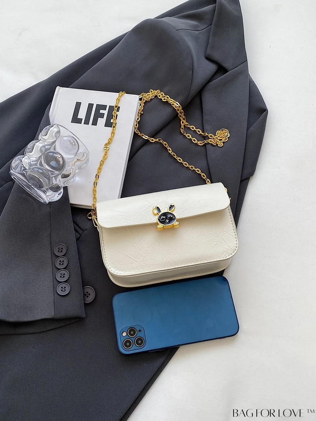 BagForLove - Stylish Mini Crossbody Bag with Metal Decoration - New Fashion Accessory