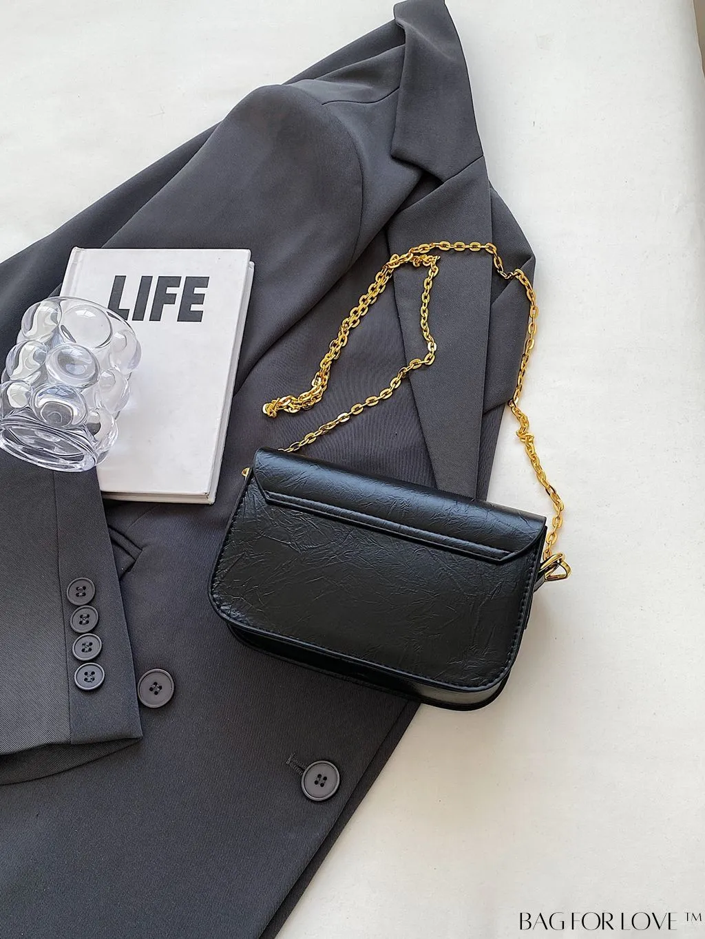 BagForLove - Stylish Mini Crossbody Bag with Metal Decoration - New Fashion Accessory