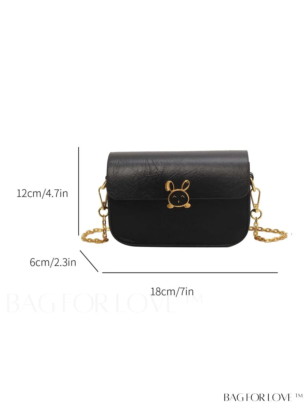BagForLove - Stylish Mini Crossbody Bag with Metal Decoration - New Fashion Accessory