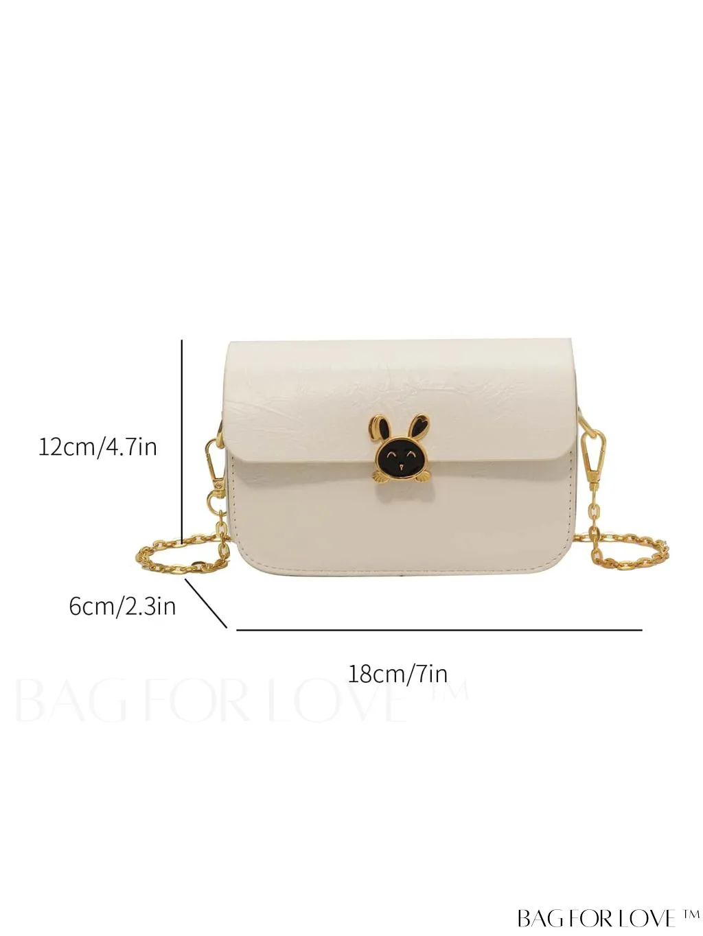 BagForLove - Stylish Mini Crossbody Bag with Metal Decoration - New Fashion Accessory