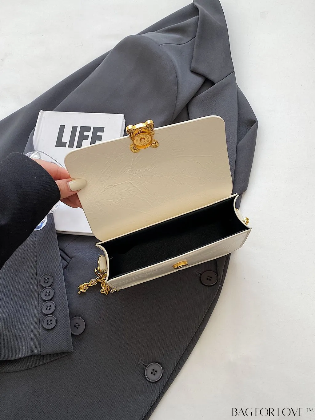BagForLove - Stylish Mini Crossbody Bag with Metal Decoration - New Fashion Accessory