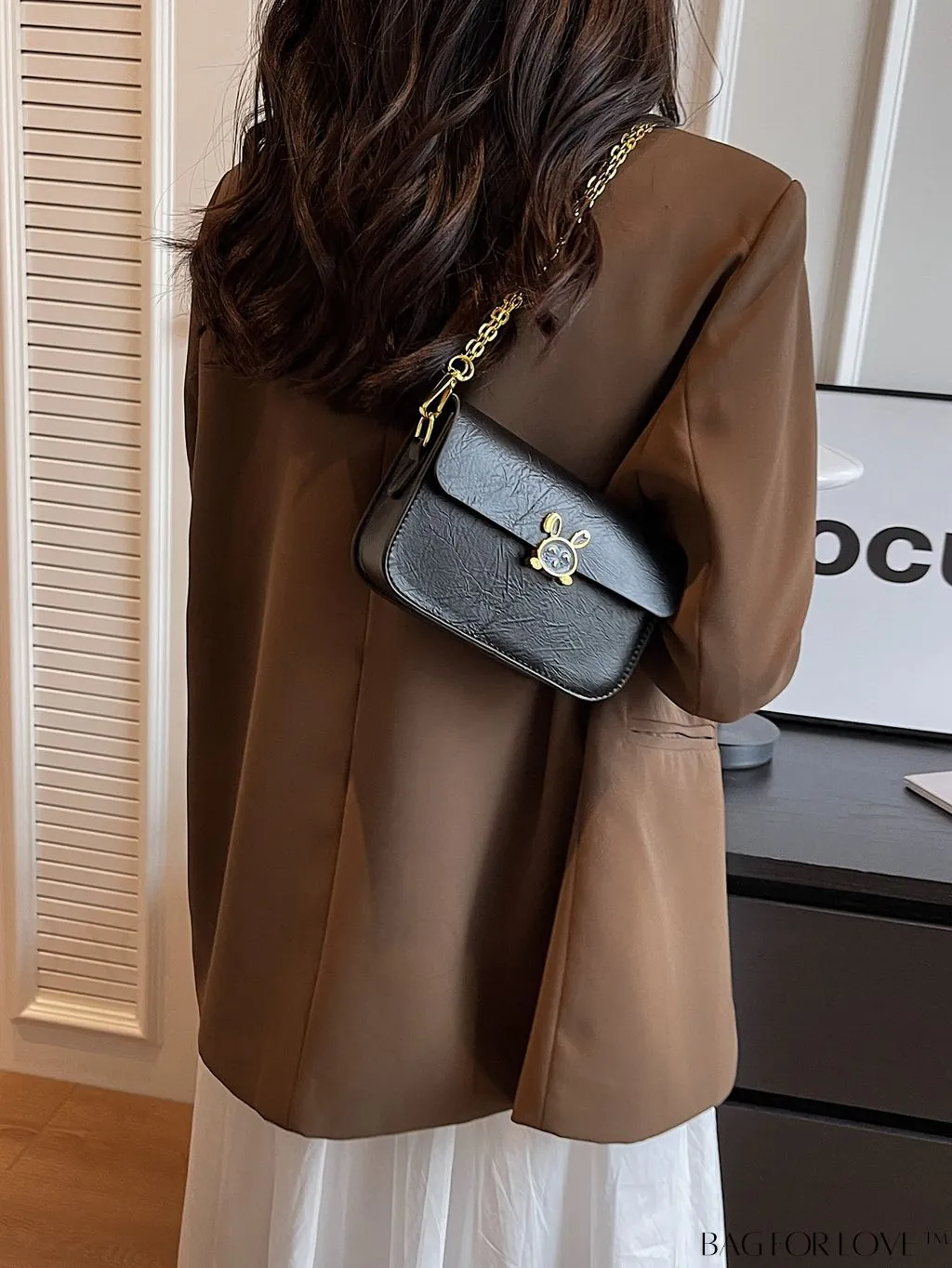 BagForLove - Stylish Mini Crossbody Bag with Metal Decoration - New Fashion Accessory