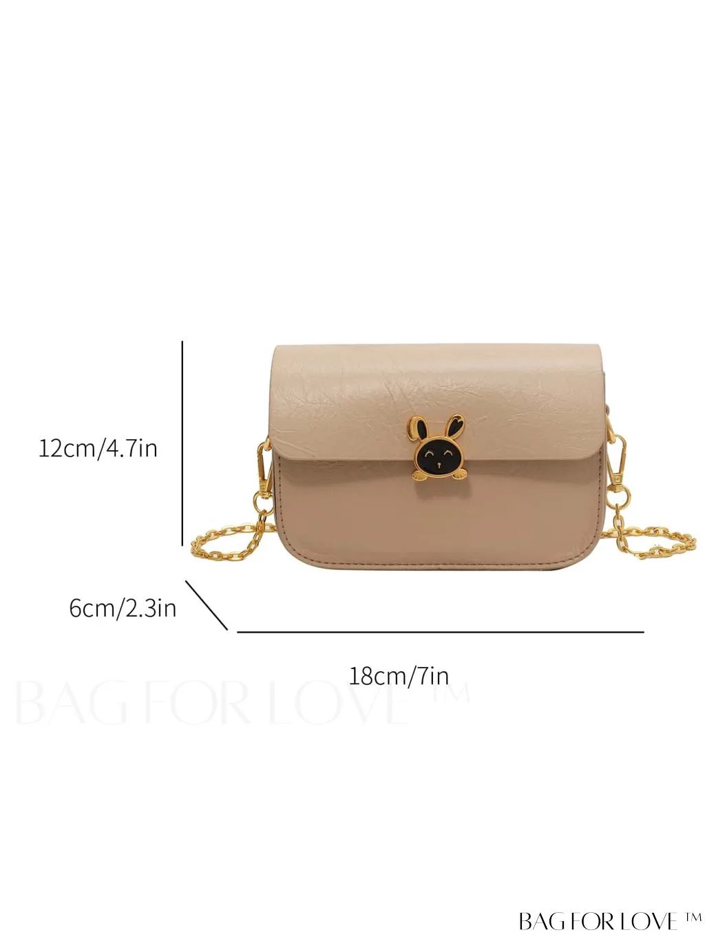 BagForLove - Stylish Mini Crossbody Bag with Metal Decoration - New Fashion Accessory