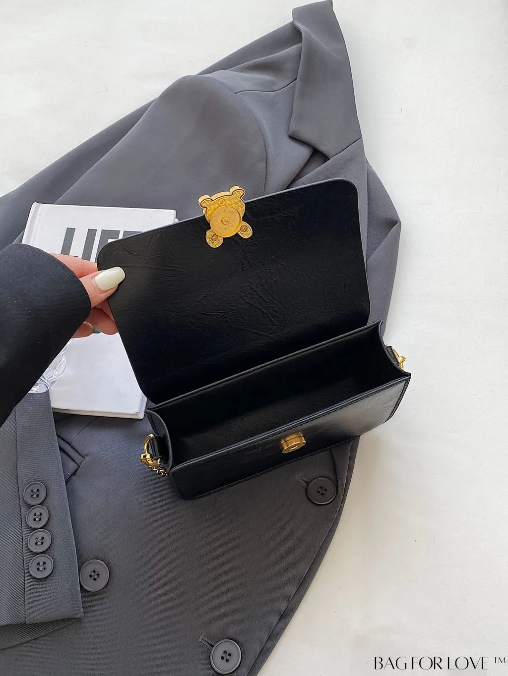 BagForLove - Stylish Mini Crossbody Bag with Metal Decoration - New Fashion Accessory
