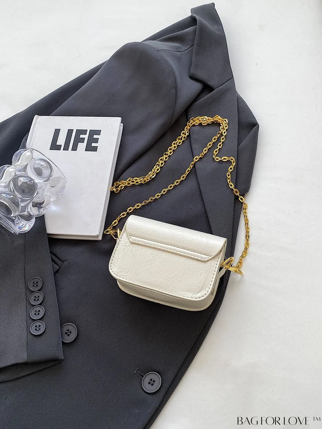 BagForLove - Stylish Mini Crossbody Bag with Metal Decoration - New Fashion Accessory