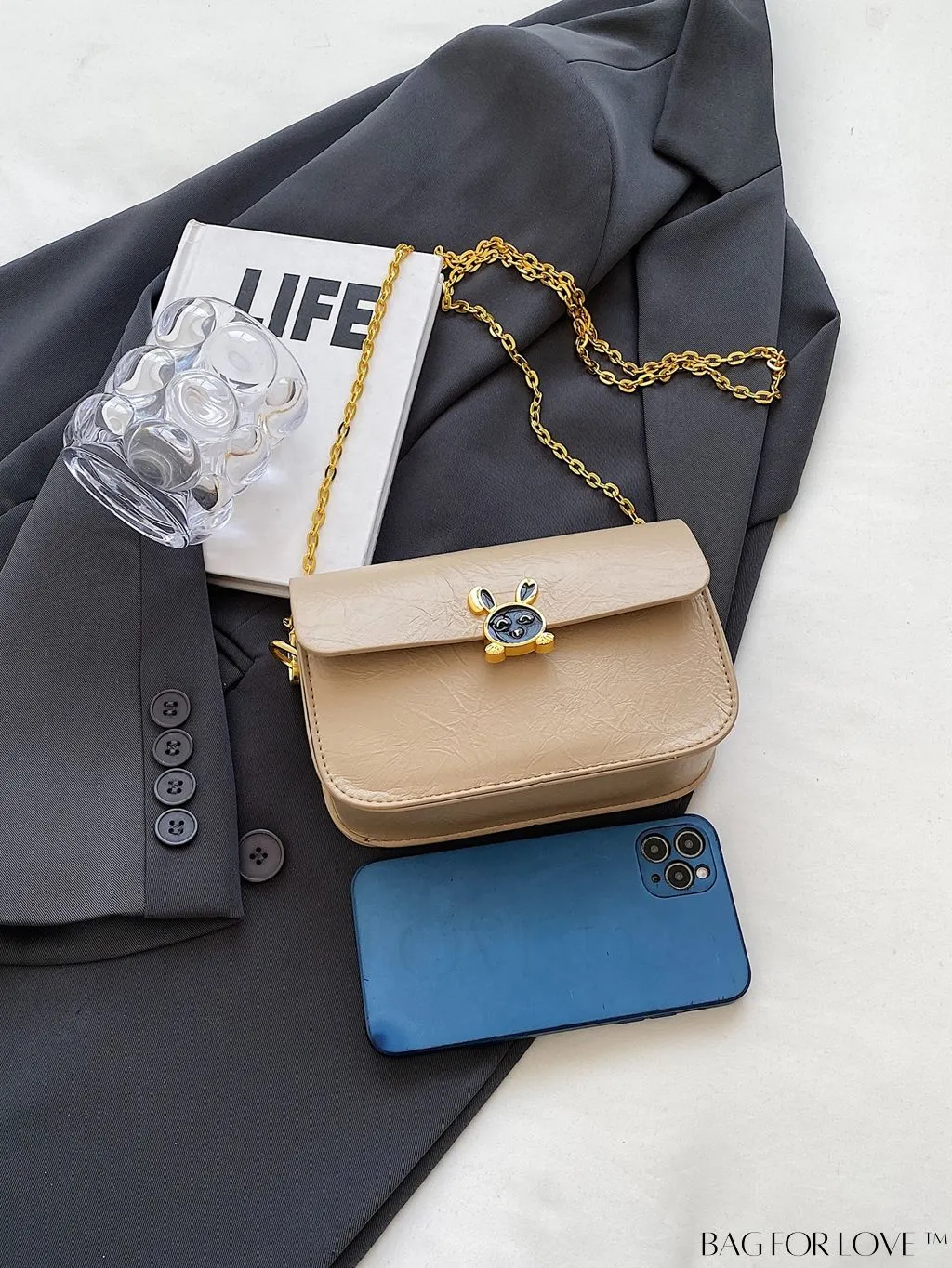 BagForLove - Stylish Mini Crossbody Bag with Metal Decoration - New Fashion Accessory