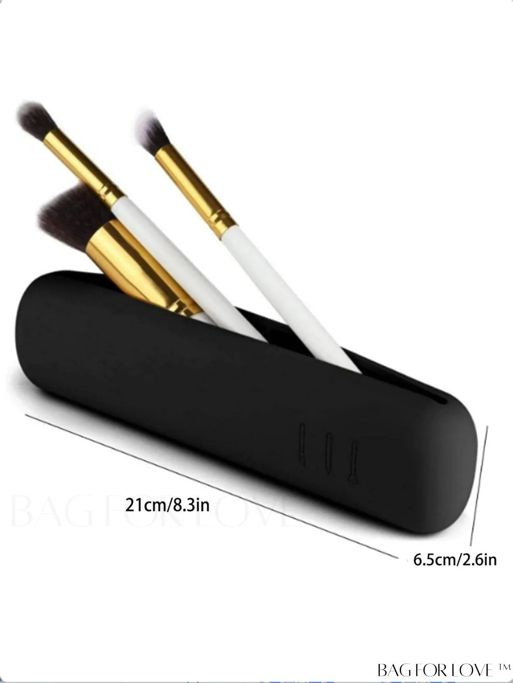 BagForLove - Travel Brush Holder: Silicone Organizer for Soft & Stylish Makeup Brushes