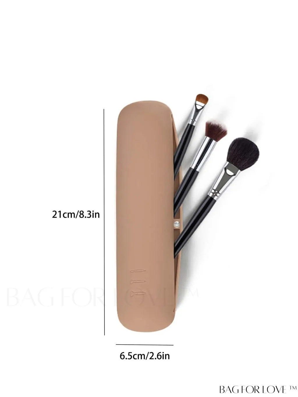 BagForLove - Travel Brush Holder: Silicone Organizer for Soft & Stylish Makeup Brushes