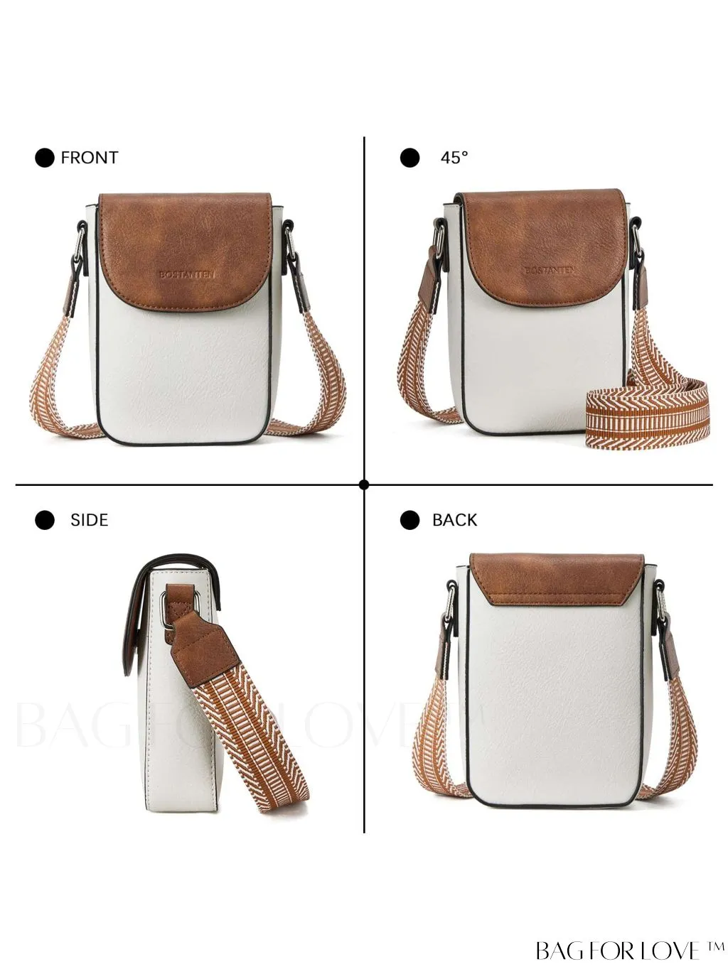 BagForLove - Trendy Leather Crossbody Bags with Adjustable Guitar Strap for Women, by BOSTANTEN