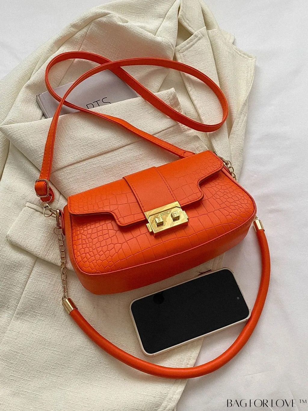 BagForLove - Womens 2023 PU Crocodile Pattern Shoulder & Crossbody Bag - New Stylish Design