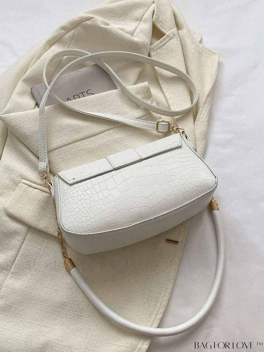 BagForLove - Womens 2023 PU Crocodile Pattern Shoulder & Crossbody Bag - New Stylish Design