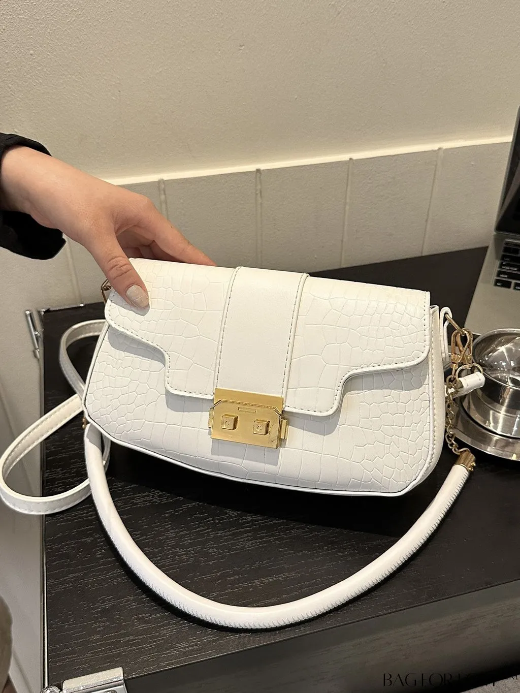 BagForLove - Womens 2023 PU Crocodile Pattern Shoulder & Crossbody Bag - New Stylish Design