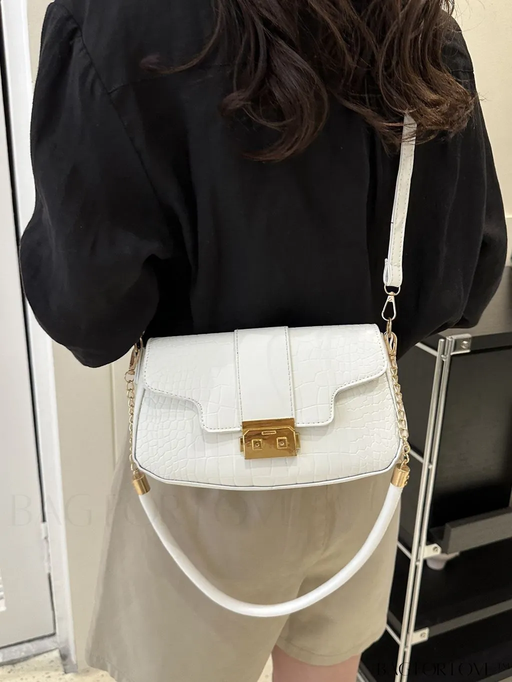 BagForLove - Womens 2023 PU Crocodile Pattern Shoulder & Crossbody Bag - New Stylish Design