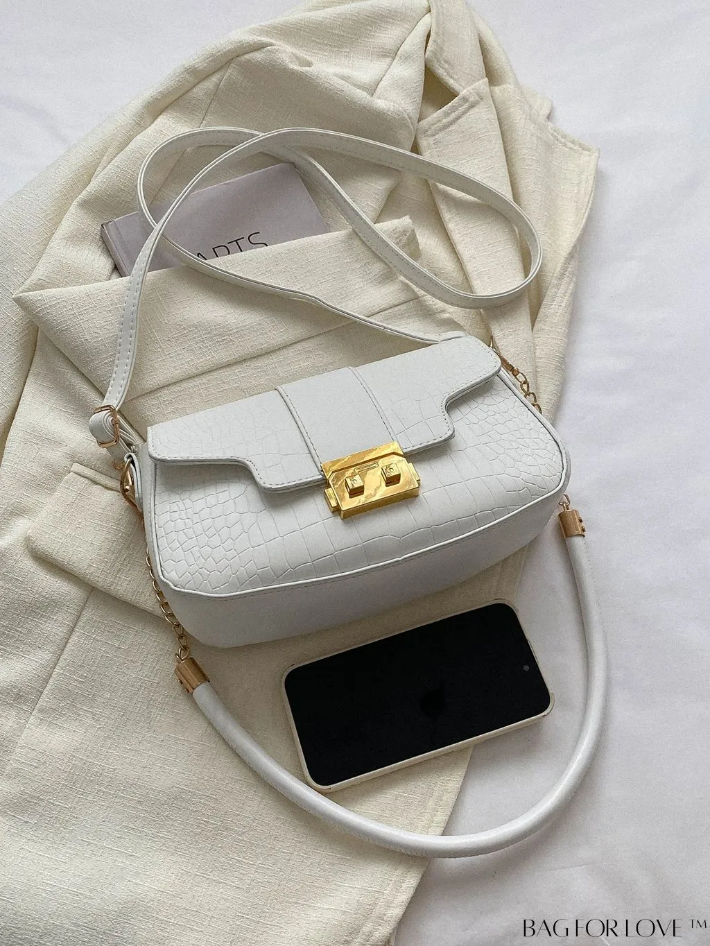 BagForLove - Womens 2023 PU Crocodile Pattern Shoulder & Crossbody Bag - New Stylish Design