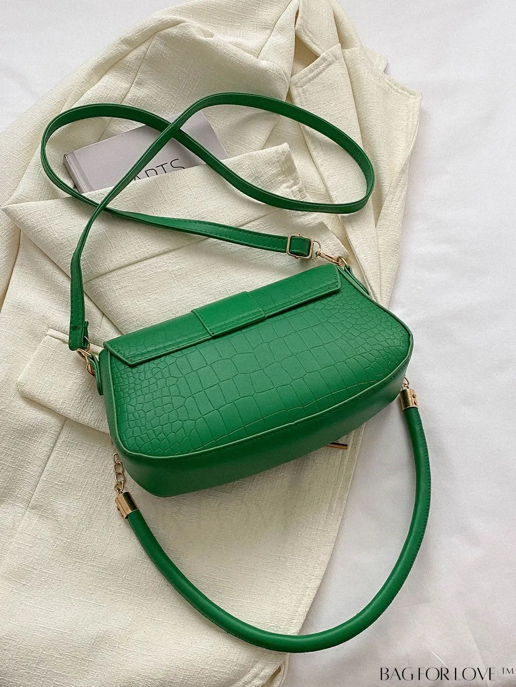 BagForLove - Womens 2023 PU Crocodile Pattern Shoulder & Crossbody Bag - New Stylish Design