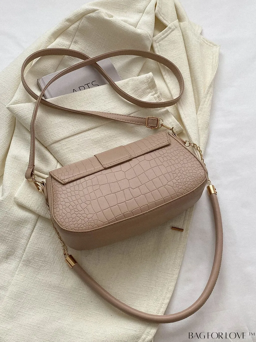 BagForLove - Womens 2023 PU Crocodile Pattern Shoulder & Crossbody Bag - New Stylish Design