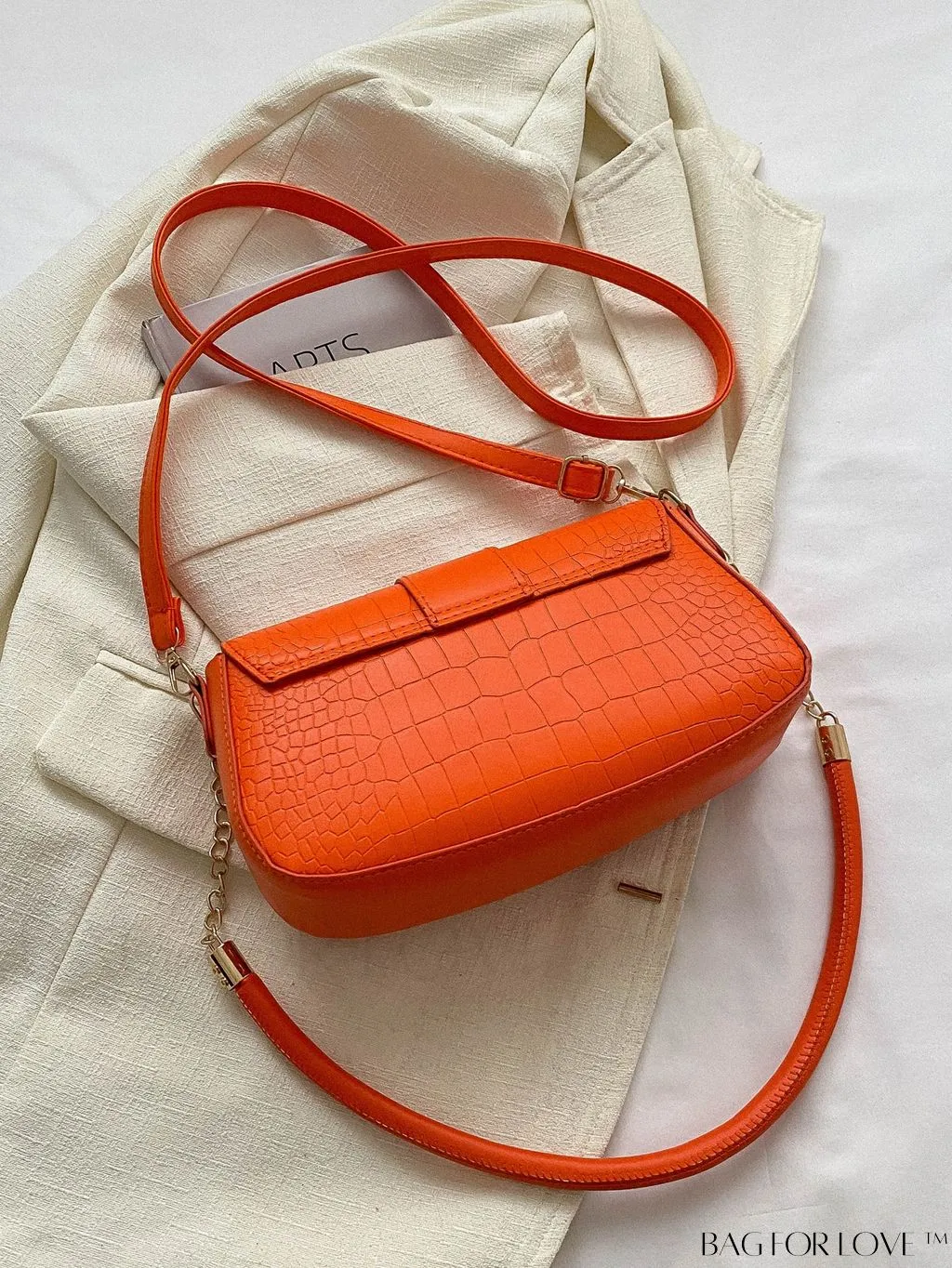 BagForLove - Womens 2023 PU Crocodile Pattern Shoulder & Crossbody Bag - New Stylish Design