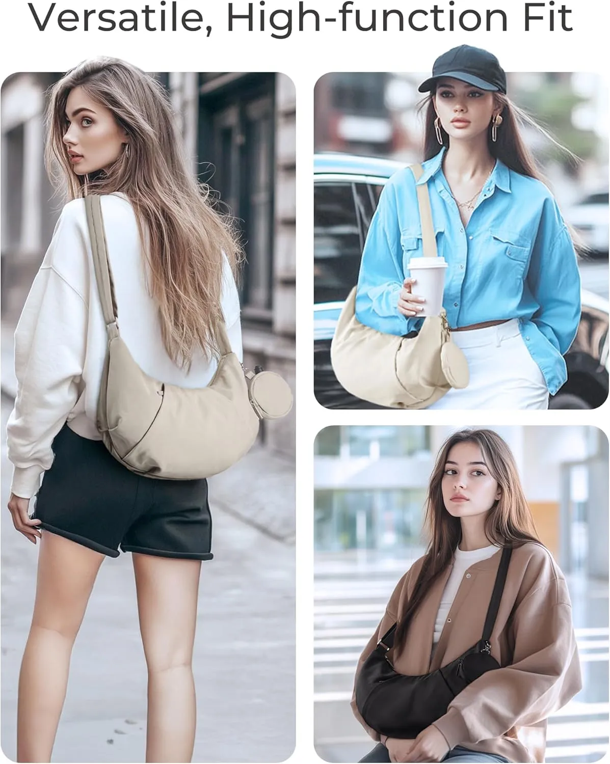 BAGSMART Large Crossbody Bags for Women, Lightweight Shoulder HandBags, Casual Cross body Purse with Adjustable Strap
