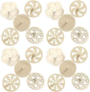balacoo 40 Pcs Top Unfinished Wood Tops Kids Tops DIY Tops Unfinished Tops Wood Circles for Crafts Tops Game Wood Peg Tops Unfinished Gyroscope Tops Toys Paint Blank Child Wooden
