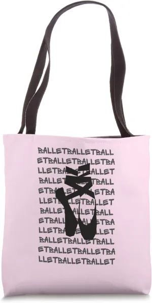 BALLET POINTE SHOE GRAFFITI Ballerina Dancer Grunge Dance Tote Bag