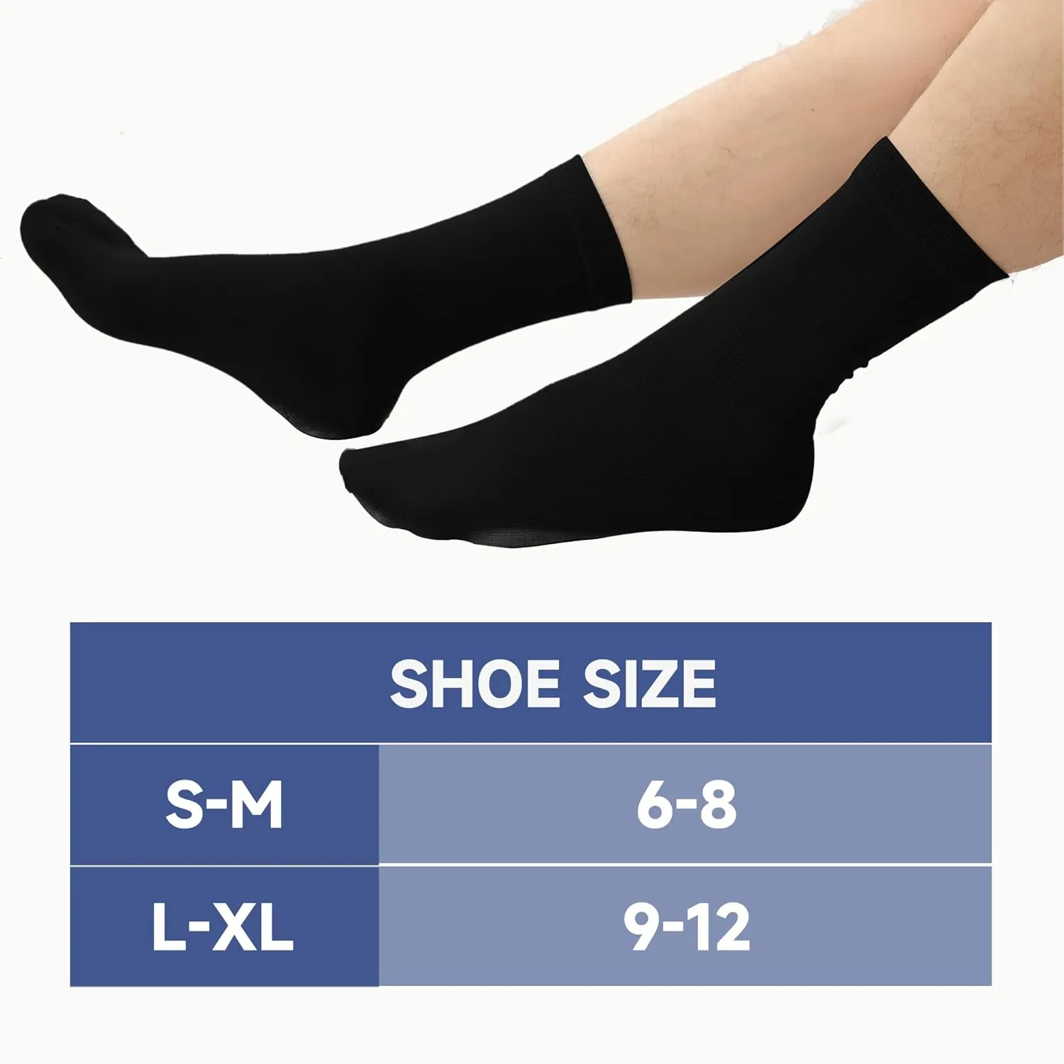 BAMBOO COOL Men's Crew Socks Bamboo Viscose Breathable Dress Socks For Men, Casual Lightweight Comfort 7 Pack