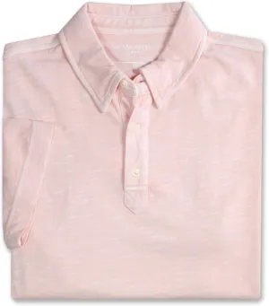 Banana Republic Mens Standard Fit Slub Knit Cotton Vintage Three Button Polo Shirt,, Heather