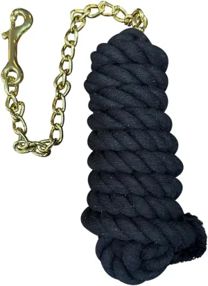 Basic Cotton Lead Rope w/Stud Chain