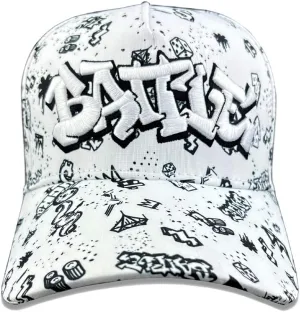Battle Graffiti Trucker Hat, Moisture-Wicking, Breathable, 3D Embroidered Logo, 3 Colors