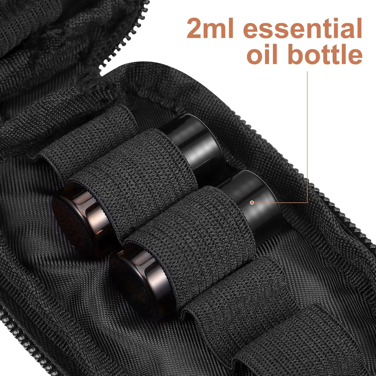 Beautifu Essential Oil Key Chain Holder - Small Bag, Mini Case, Container for Travel Makeup