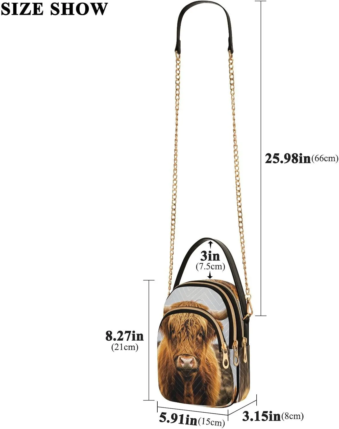Beautiful Flamingos Shoulder Bags for Women Retro Classic Handbag Purse Small Purses with Chain