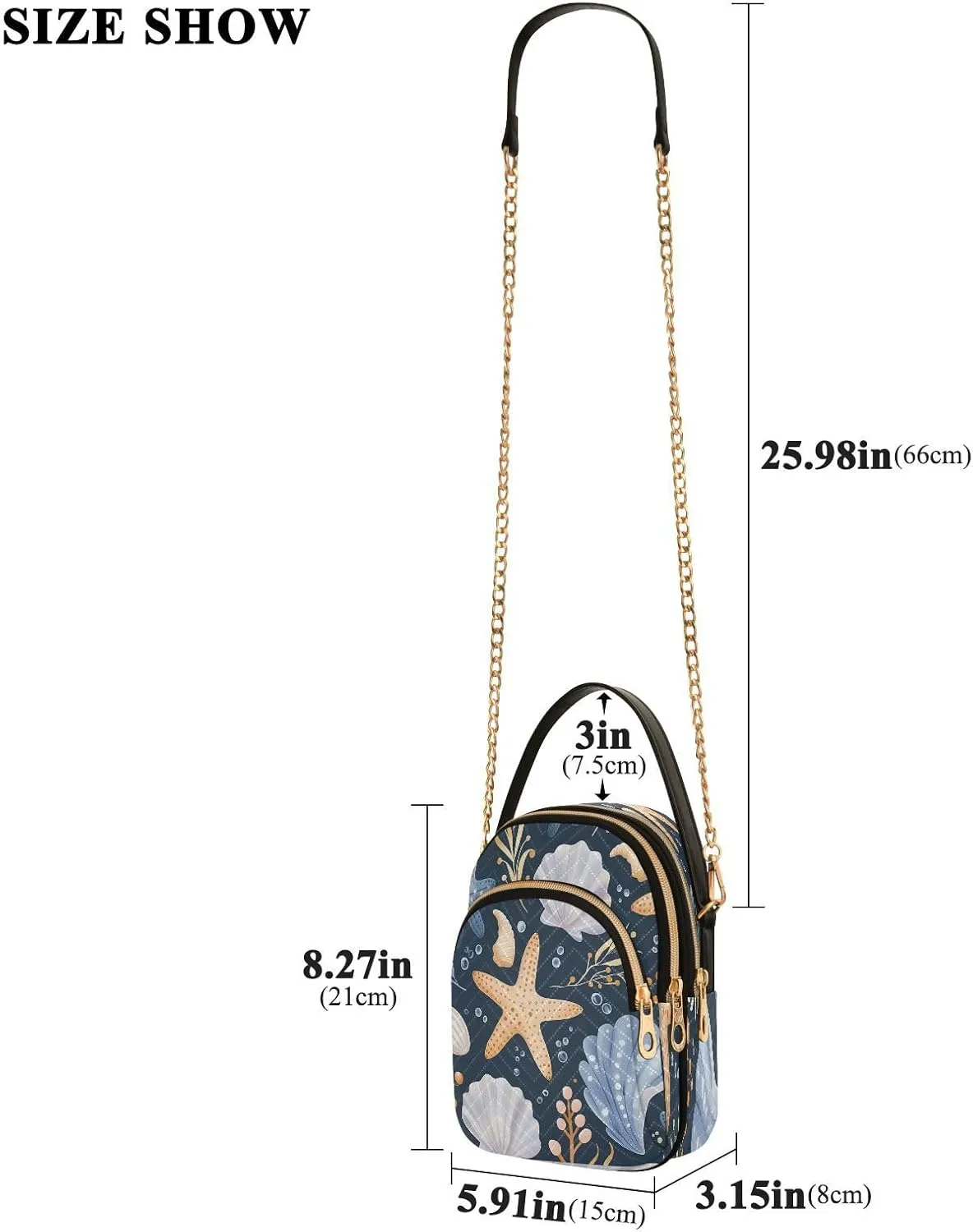 Beautiful Flamingos Shoulder Bags for Women Retro Classic Handbag Purse Small Purses with Chain