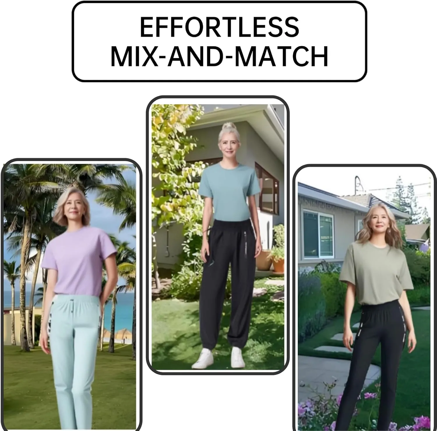 Beeswan Pants for Women Over 50 | Women's Ultra Stretch Breathable Casual Stretchactive Quick Drying Pants