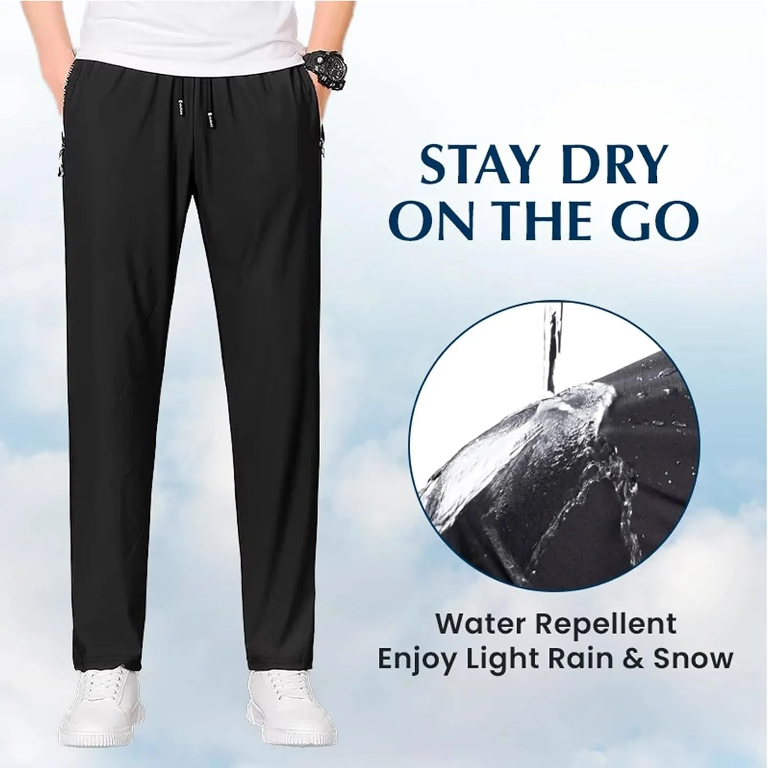 BeeSwan Stretch Active Pants for Women Over 50, Ultra Stretch Breathable Casual Quick Drying Work Glide Comfy fit Pants