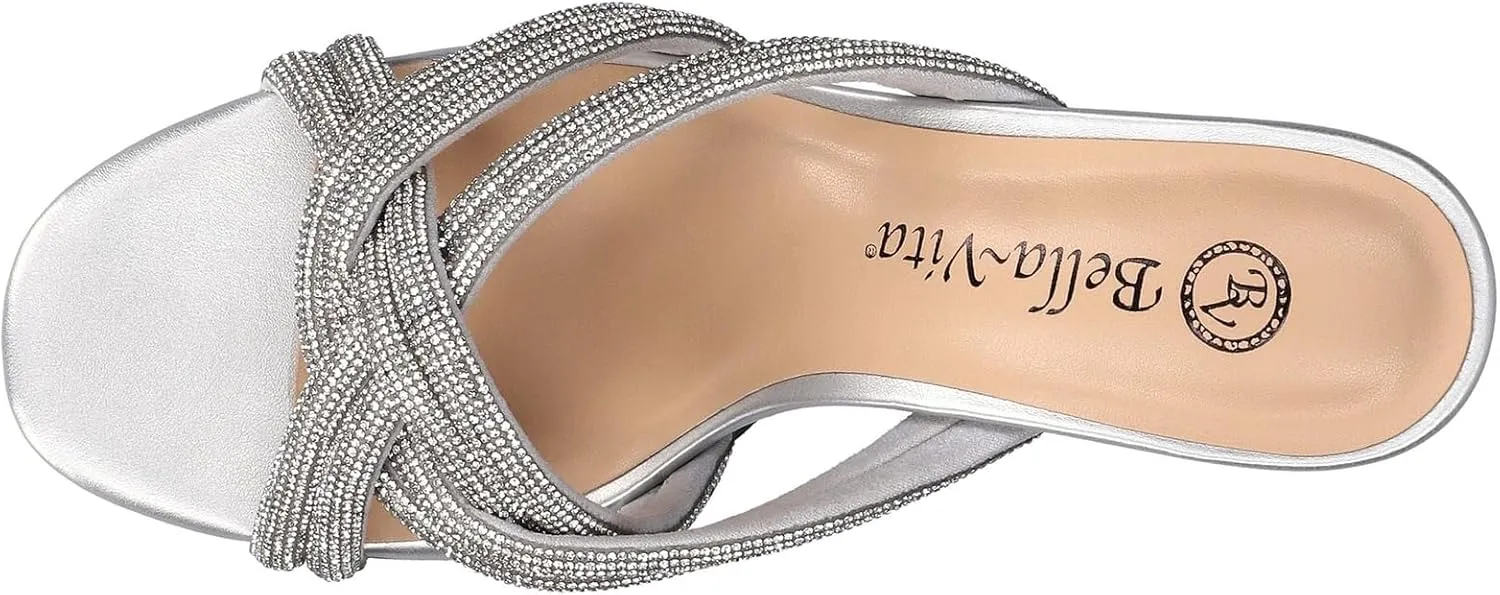 Bella Vita Womens Carmen Faux Suede Embellished Heels