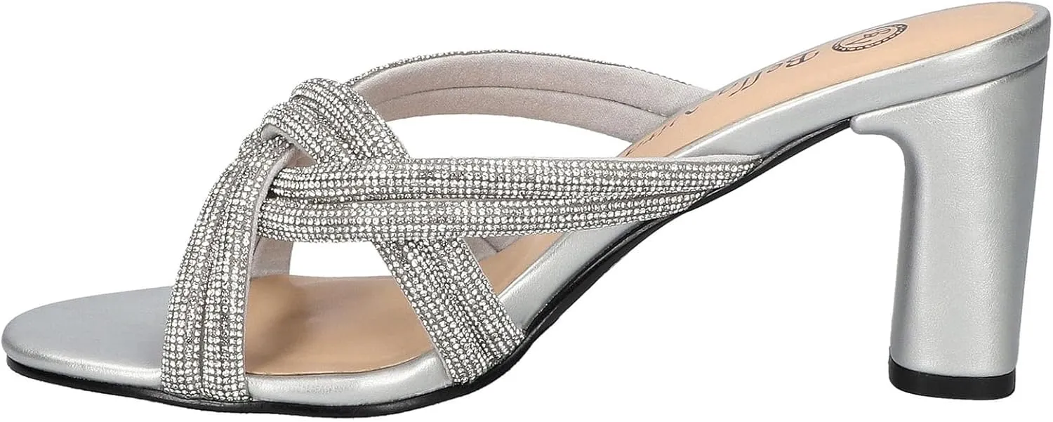 Bella Vita Womens Carmen Faux Suede Embellished Heels