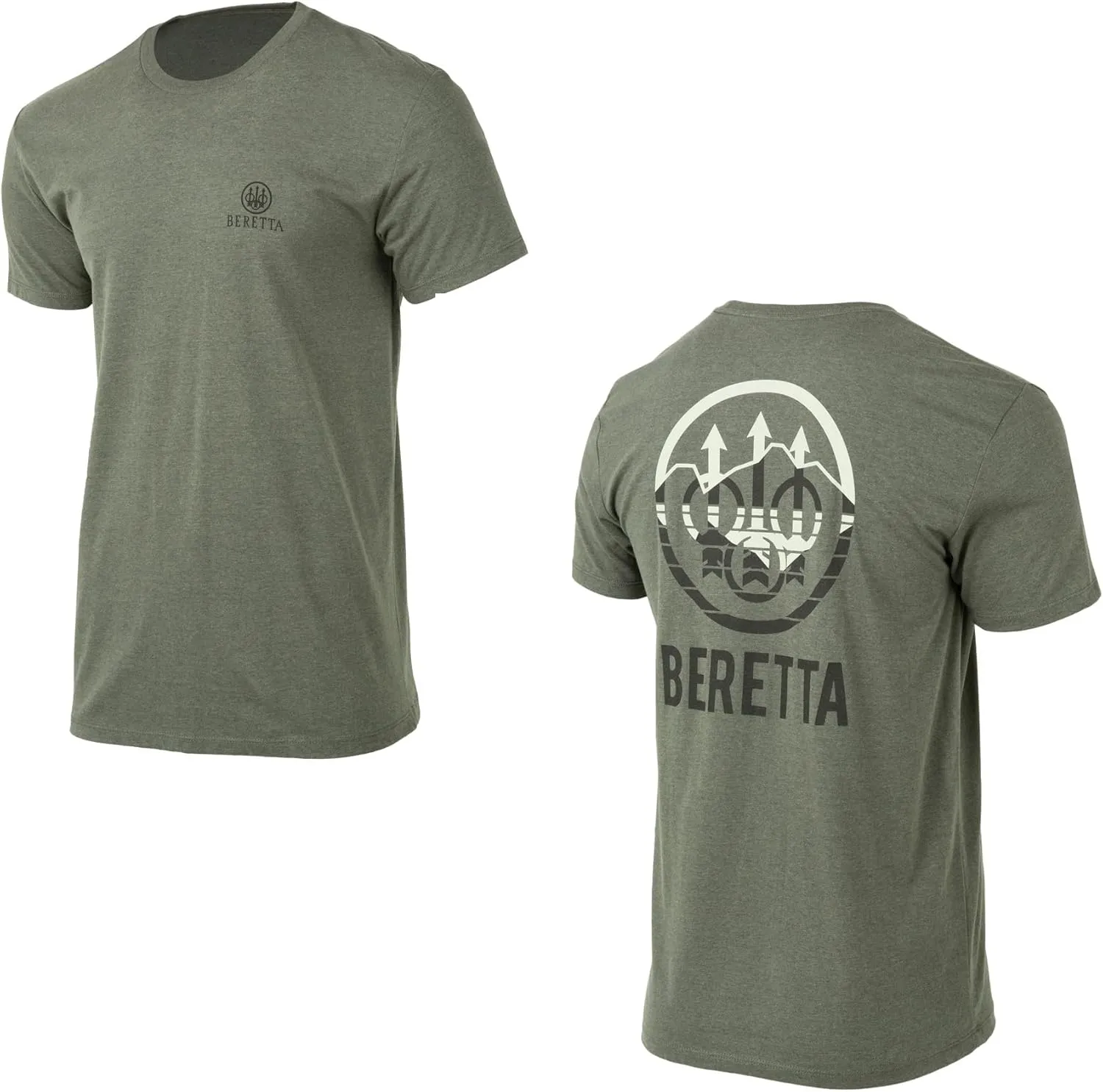 Beretta Men's Alps Retro Lightweight Breathable Cotton/Poly Blend Crewneck Casual Outdoor Hunting Short Sleeve T-Shirt