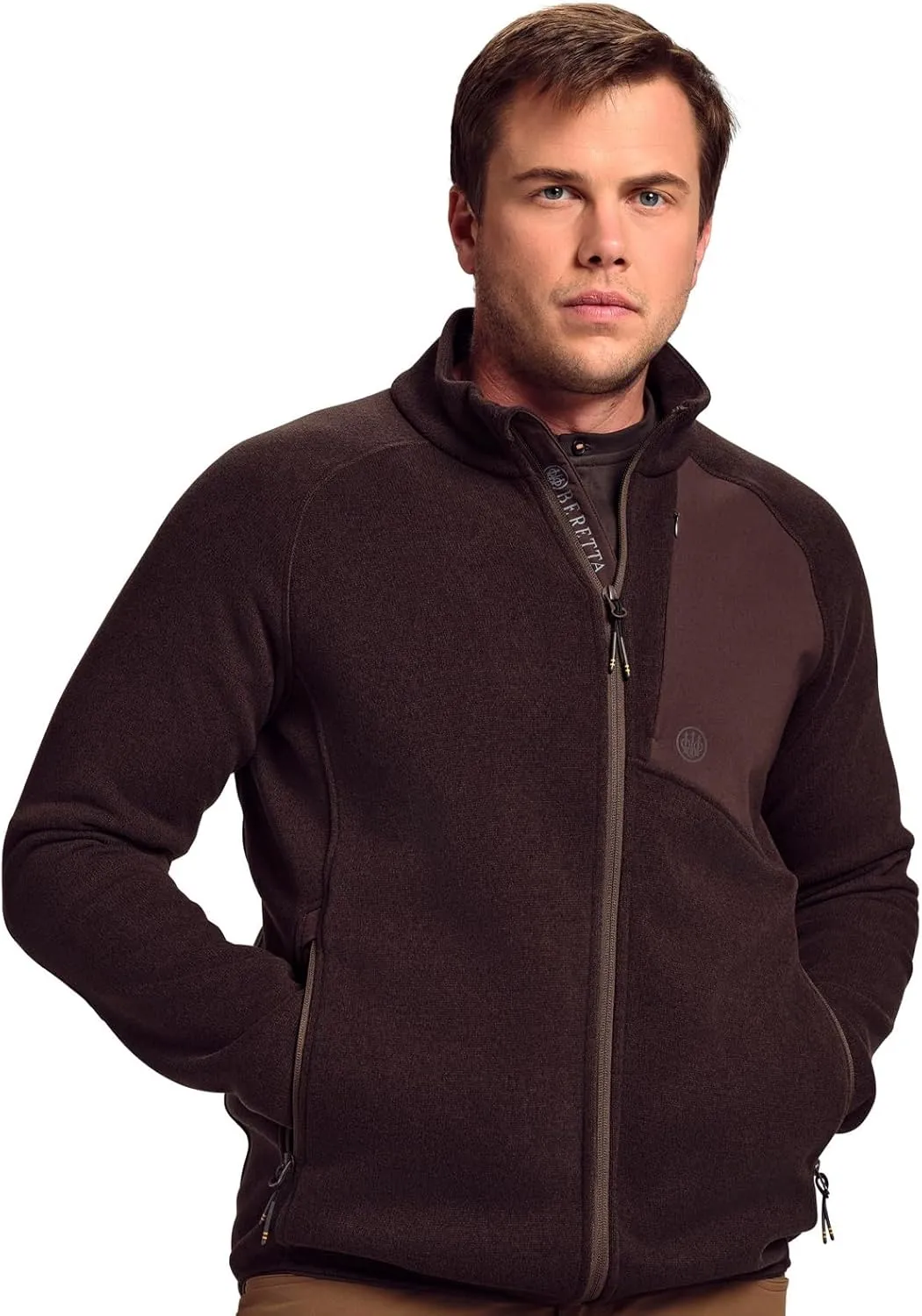 Beretta Men's Lightweight Breathable Outdoor Casual Abisko Full Zip Thermal Fleece Hunting Jacket | Elasticated Bottom
