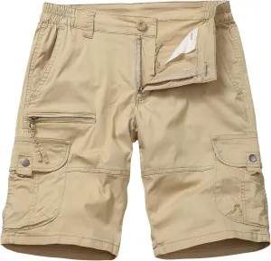 Bermuda Womens Cargo Shorts Lightweight Cotton Casual Hiking Shorts Multi-Pockets Elastic Waist