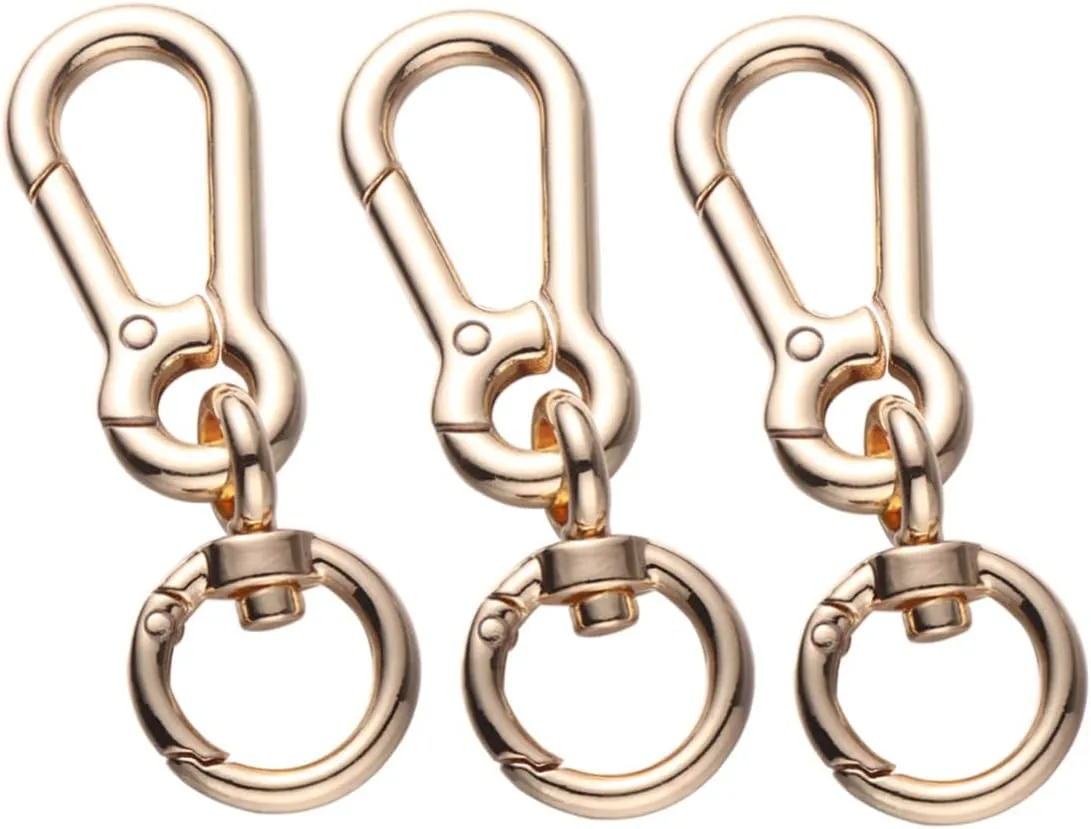 BESPORTBLE 3sets Adjustable Buckle Straps Chain Rusted Buckles for Shoulder Bag Luggage DIY Accessories Traction Rope Hooks Metal Bag Straps 3pcs*3