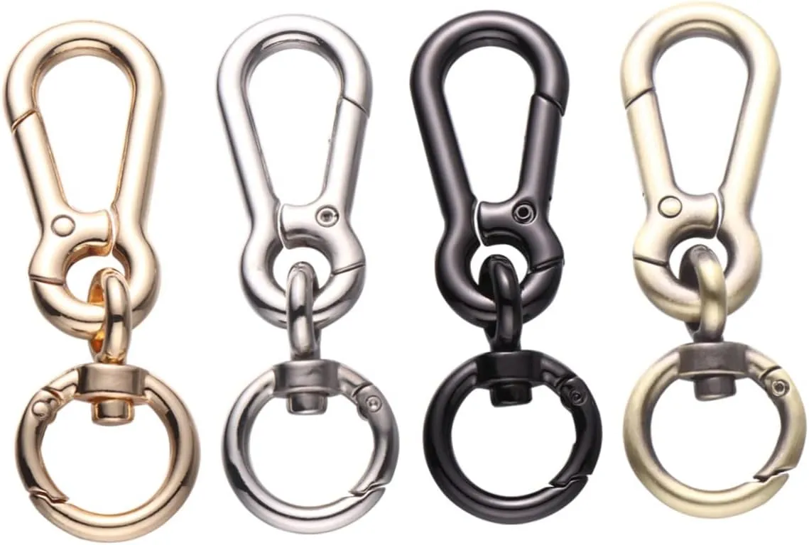 BESPORTBLE 3sets Adjustable Buckle Straps Chain Rusted Buckles for Shoulder Bag Luggage DIY Accessories Traction Rope Hooks Metal Bag Straps 3pcs*3