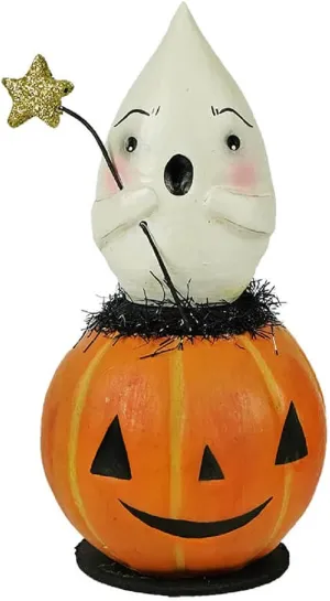 Bethany Lowe Spooked Ghost in Jack O'Lantern