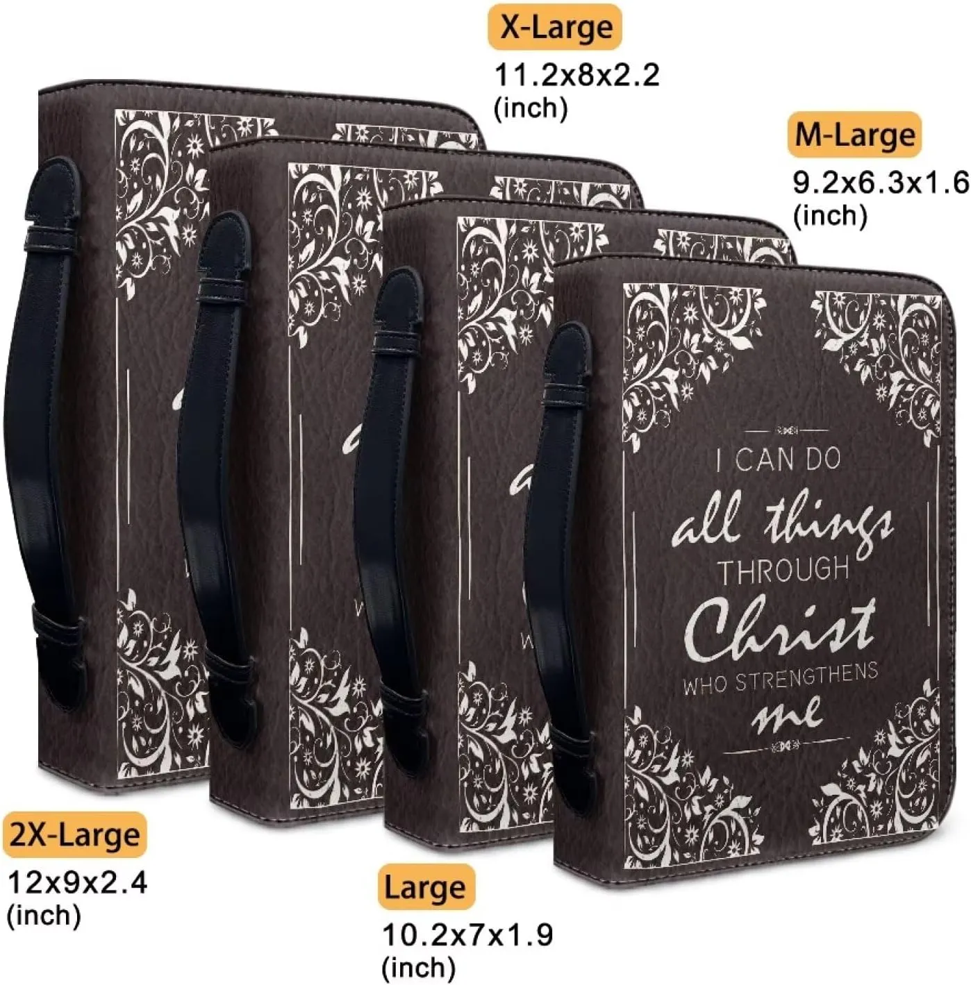 Bible Cover Men and Women Lightweight Bible Bags Carrying Book Case Bible Protective Cover Bible Study Bags