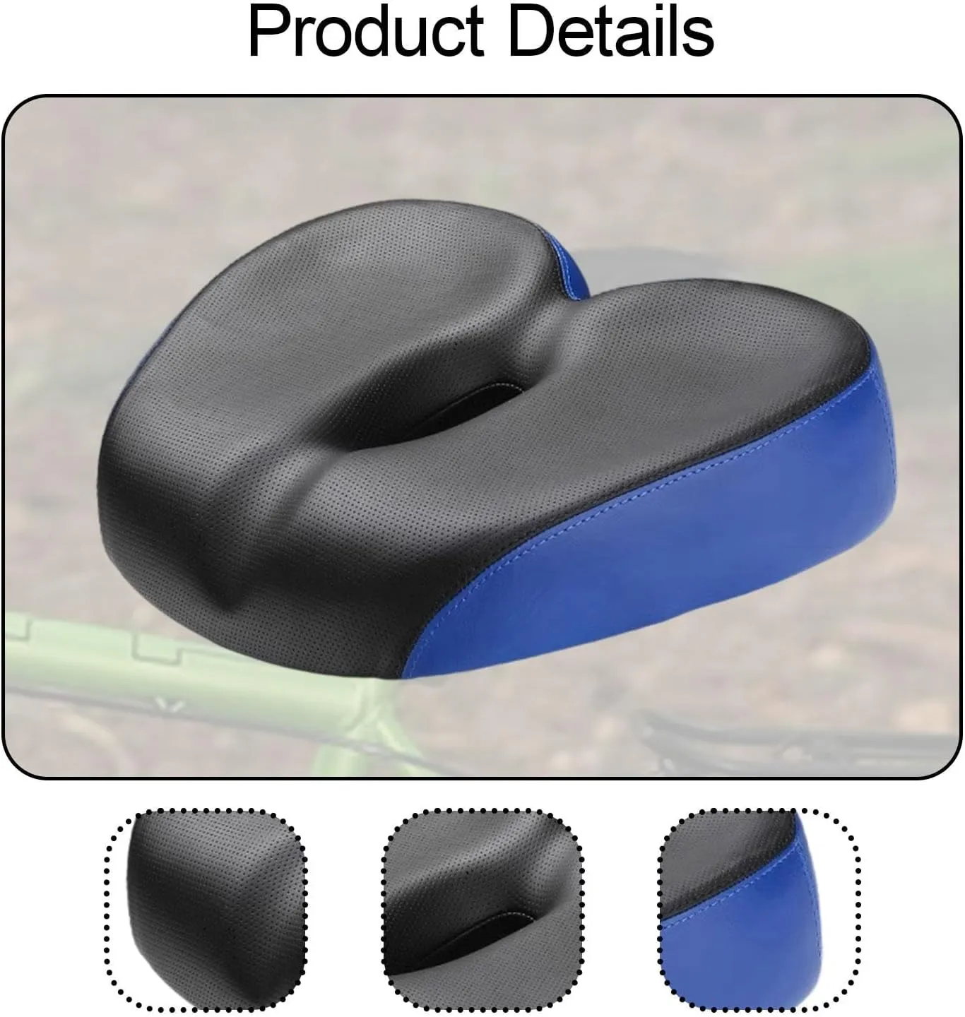 Bicycle Saddle Shock Absorbing 21 Cmx27 Cmx6 cm Sleek Comfortable Mountain Bike Cycling Accessory Bike Seat Soft Cushion Pad