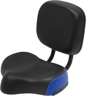 Bike Seat,Bike Saddle with Backrest Replacement Soft Back Rest PU Cushion,Adjustable Height Leather Saddle Pad for Mountain Bike Tricycle Commuter Bike