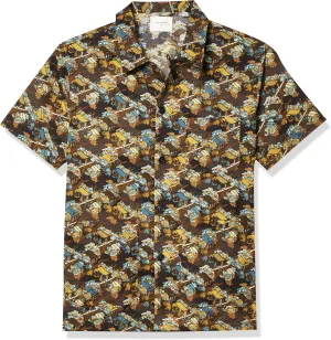 Billy Reid Men's Standard Fit Short Sleeve Button Down Camp Shirt