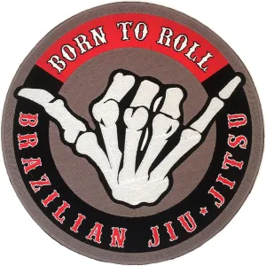BJJ Patch Born to Roll/Jiu Jitsu Gi Patches (Set 9.8 4.7)